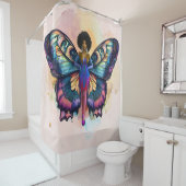 Het Soulful Butterfly-effect (Afbeelding) Douchegordijn (In situ)
