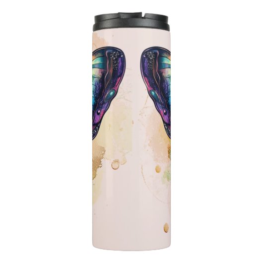 Het Soulful Butterfly-effect (Afbeelding) Thermosbeker (Achterkant)