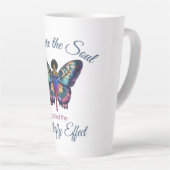 Het Soulful Butterfly-effect Latte Mok (Rechterhoek)