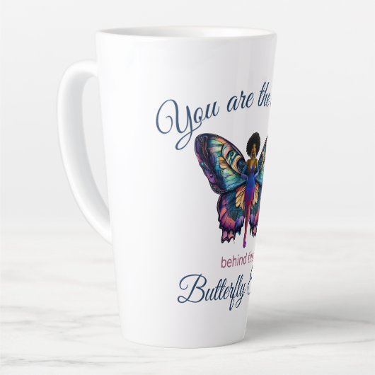 Het Soulful Butterfly-effect Latte Mok (Linkerhoek)