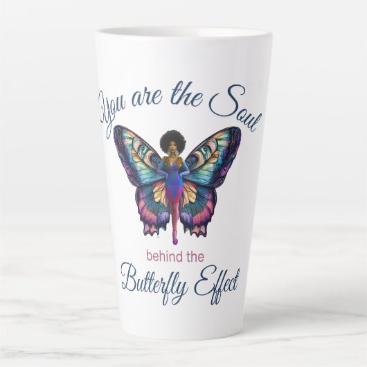 Het Soulful Butterfly-effect Latte Mok (Voorkant)