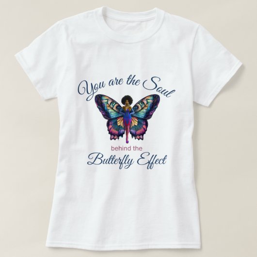 Het Soulful Butterfly-effect T-shirt (Design voorkant)