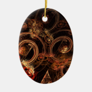 Het Sound of Music Abstract Art Oval Ornament