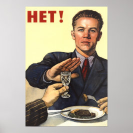 HET - Sovjet anti - alcoholpropaganda - 1954 Poster