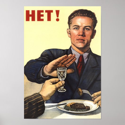 HET - Sovjet anti - alcoholpropaganda - 1954 Poster (Voorkant)