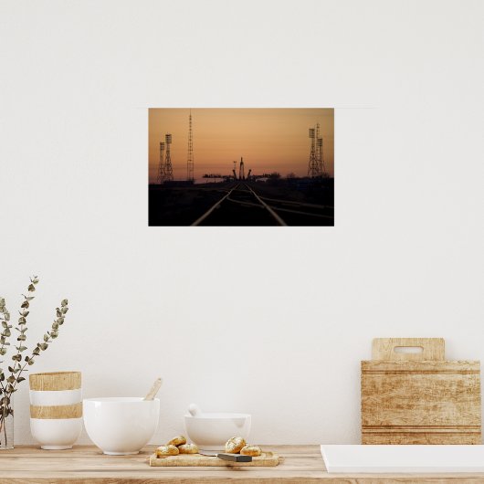 Het Soyuz-lanceerplatform Poster (Keuken)