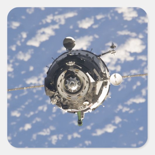 Het Soyuz TMA-01M-ruimtevaartuig Vierkante Sticker (Voorkant)