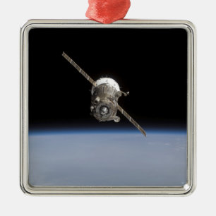 Het Soyuz TMA-11-ruimtevaartuig boven de aarde Metalen Ornament