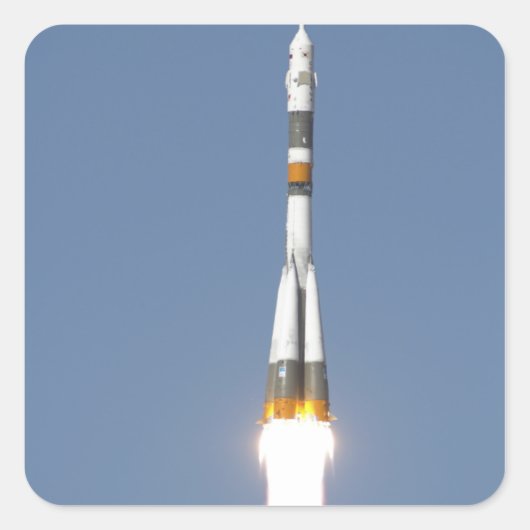 Het Soyuz TMA-12-ruimtevaartuig Vierkante Sticker (Voorkant)