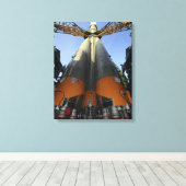 Het Soyuz TMA-13-ruimtevaartuig 2 Canvas Afdruk (Insitu (Houten vloer))
