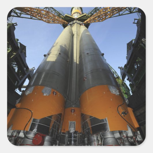 Het Soyuz TMA-13-ruimtevaartuig 2 Vierkante Sticker (Voorkant)