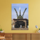 Het Soyuz TMA-13-ruimtevaartuig Canvas Afdruk (Insitu (Woonkamer))