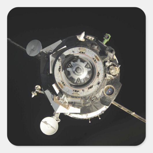 Het Soyuz TMA-17-ruimtevaartuig Vierkante Sticker (Voorkant)