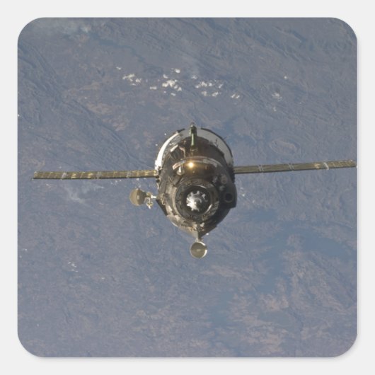 Het Soyuz TMA-19-ruimtevaartuig 2 Vierkante Sticker (Voorkant)