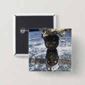 Het Soyuz TMA-19-ruimtevaartuig Vierkante Button 5,1 Cm (Voorkant /achterkant)