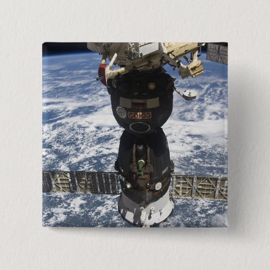 Het Soyuz TMA-19-ruimtevaartuig Vierkante Button 5,1 Cm (Voorkant)