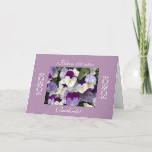 Het Spaans: 100 anos/Verjaardag Cumpleanos Kaart