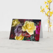 Het Spaans: Cumpleaños/Mamá/de verjaardag van de Kaart (Gele Bloem)