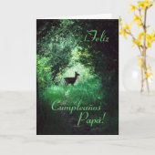 Het Spaans: Cumpleaños Papá/de Verjaardag van de Kaart (Gele Bloem)