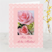 Het Spaans: De dag Dia DE las madres LARGE van de Kaart (Gele Bloem)