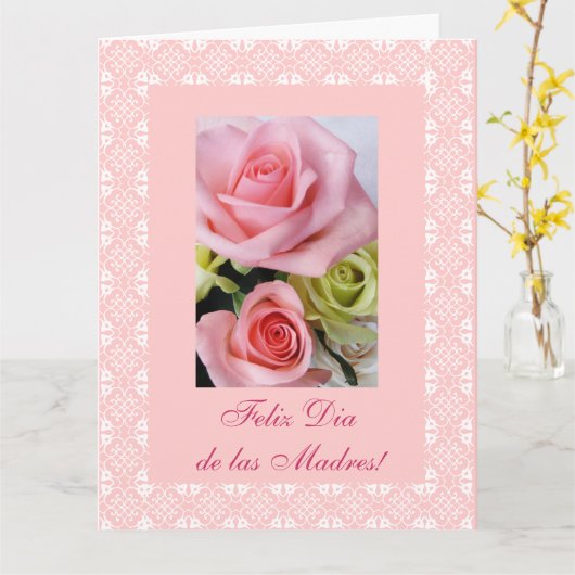 Het Spaans: De dag Dia DE las madres LARGE van de Kaart (Gele Bloem)