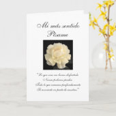 Het Spaans: De sympathiekaart van Pesame B&W Kaart (Gele Bloem)