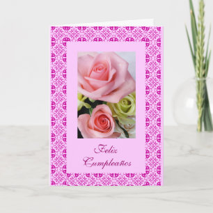 Het Spaans: Feliz Cumpleanos Kaart