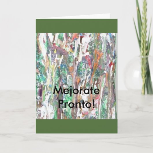 Het SPAANS, Groet, de Kaart van de Nota. "Mejorate (Voorkant)