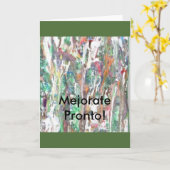 Het SPAANS, Groet, de Kaart van de Nota. "Mejorate (Gele Bloem)