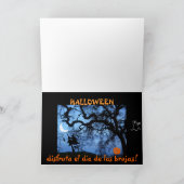 Het Spaans: Halloween/Dia DE las Brujas Kaart (Binnen)