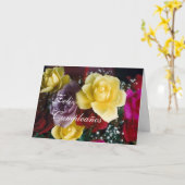 Het Spaans: Het boeket /Cumplea ños van de Kaart (Gele Bloem)