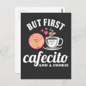 Het Spaans Latina Coffee but First cafecito and a  Briefkaart (Voorkant / Achterkant)