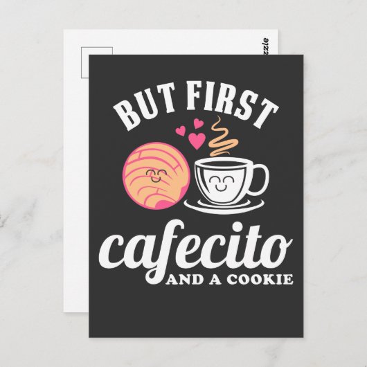 Het Spaans Latina Coffee but First cafecito and a Briefkaart (Voorkant / Achterkant)