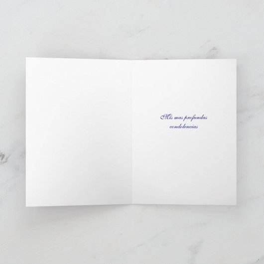 Het Spaans: Pesame /sympathy/Condolencias Kaart (Binnen)