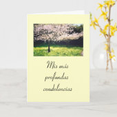 Het Spaans: Pesame /Sympathy Kaart (Gele Bloem)