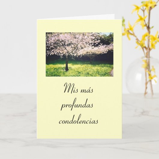 Het Spaans: Pesame /Sympathy Kaart (Gele Bloem)