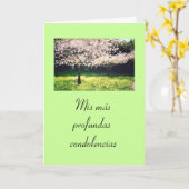 Het Spaans: Pesame /Sympathy Kaart (Gele Bloem)
