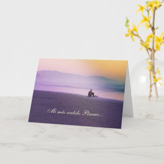 Het Spaans: Pésame van Sentido/Sympathie Kaart (Gele Bloem)