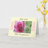 Het Spaans: Verjaardag/Cumpleaños Kaart (Gele Bloem)