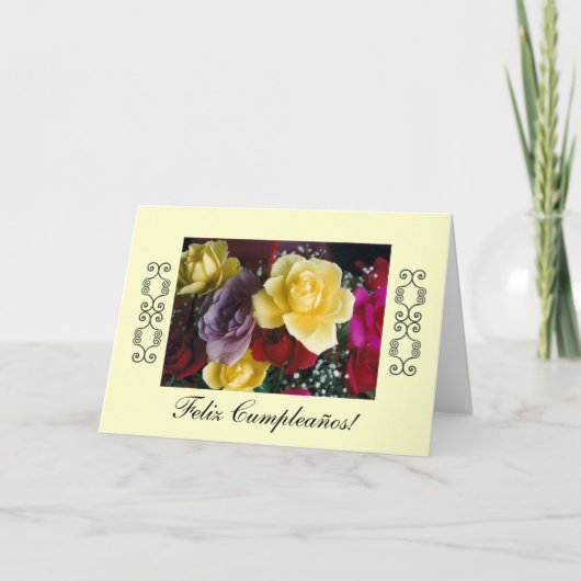 Het Spaans: Verjaardag/Cumpleaños Kaart (Voorkant)