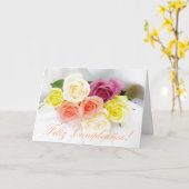 Het Spaans: Verjaardag Cumpleanos wht Kaart (Gele Bloem)