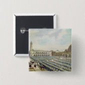 Het Spaanse expeditiekorps in Vera Cruz Vierkante Button 5,1 Cm (Voorkant /achterkant)