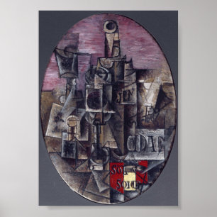 Het Spaanse stilleven van Picasso (1912) Poster