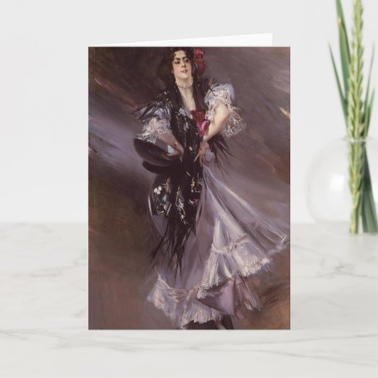 Het Spaanse Wenskaart van de Danser Kaart (Voorkant)