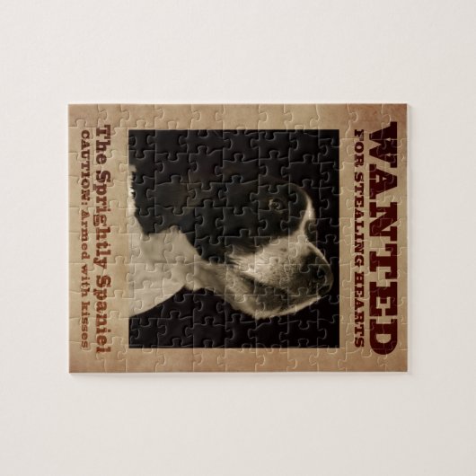 Het spaniel van Sprightly Springer Legpuzzel (Horizontaal)