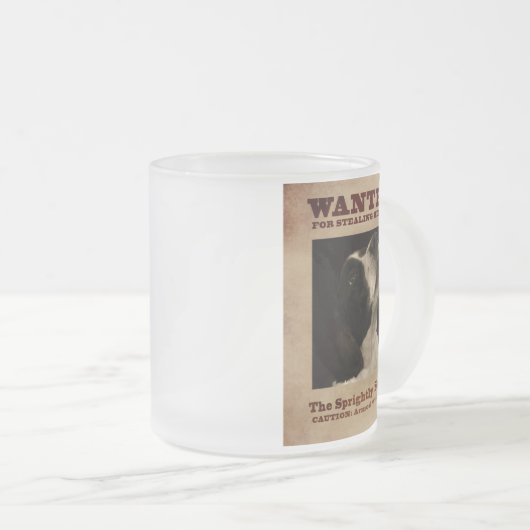 Het spaniel van Sprightly Springer Matglas Koffiemok (Voorkant rechts)