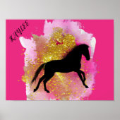 HET SPARKLEREN HORSE POSTER MET GEPERSONALISEERDE  (Voorkant)