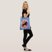 HET SPARKLEREN VAN DE HORSE CANVAS TAS VERSPREID. (Op model)