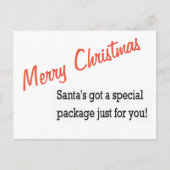 Het speciale kerstpakket van de kerstman feestdagenkaart (Voorkant)
