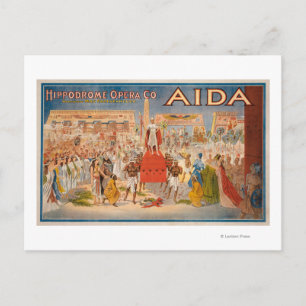 Het spectaculaire aida theatrisch Poster Briefkaart